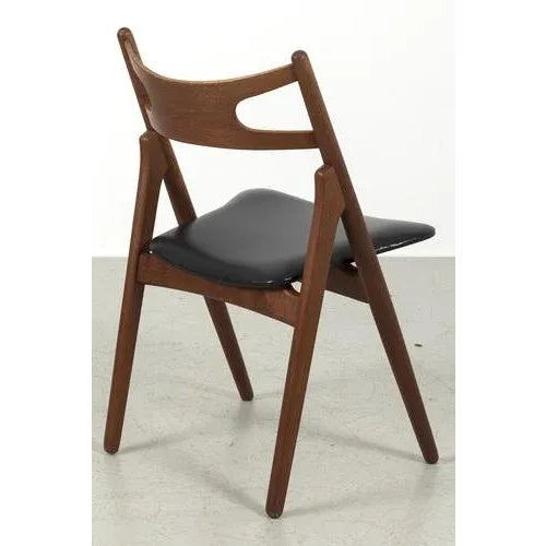 CH29P Sawbuck Dining Room Chairs, Set of 3 For Sale - Image 5 of 13