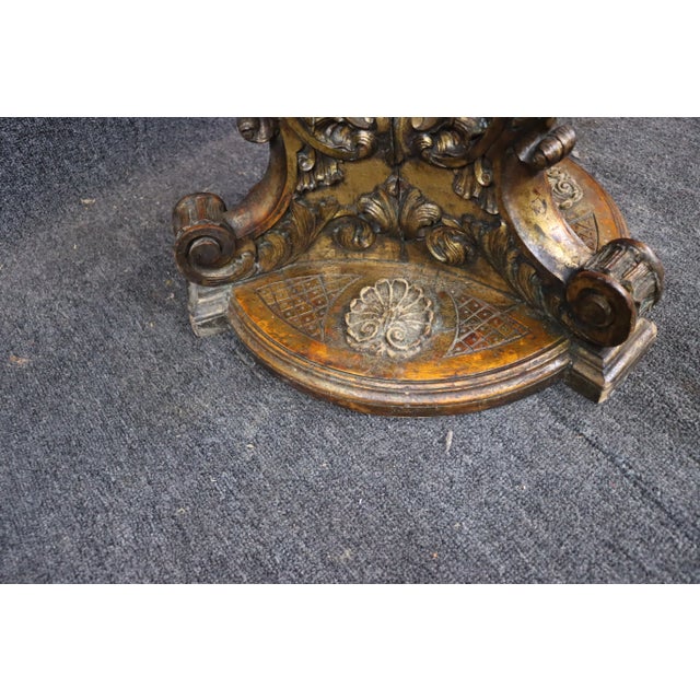 Mid 20th Century Italian Gilt-Wood Cherub Pedestal For Sale - Image 5 of 10