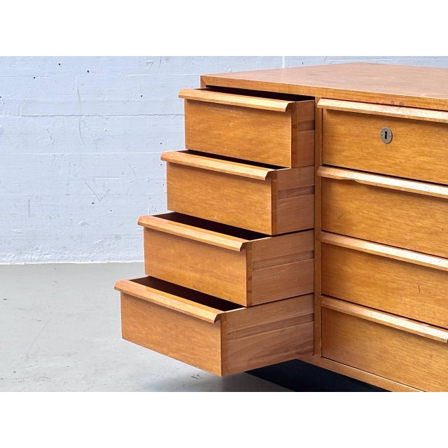 Mid-Century Beechwood Chest of Drawers, 1950s For Sale - Image 15 of 16