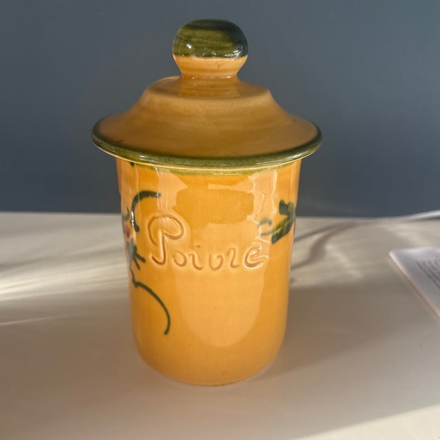 Vintage French ceramic canister set by Lou Pignatier (Vallauris, France) — a well-known traditional pottery house known...