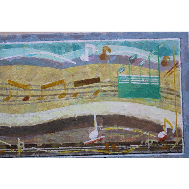 Victor Karnauh, Song, Tempera on Cardboard For Sale - Image 4 of 7