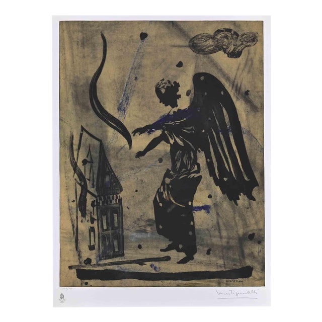 Luca Pignatelli, Olympic Flame, Lithograph, 2008 For Sale