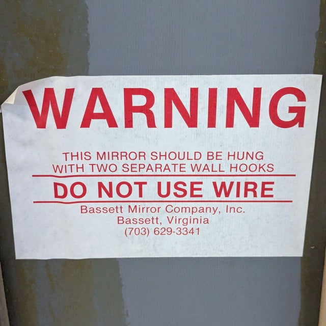 Bassett Mirror With Beveled Inserts For Sale In San Francisco - Image 6 of 6