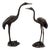 Large Burnished Brass Heron Sculptures, Italy, 1970, Set of 2 For Sale