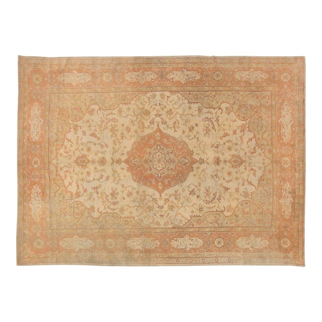 Antique Turkish Oushak Rug For Sale