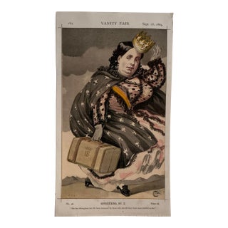 Antiquarian Print - Isabella II of Spain - 1869 For Sale
