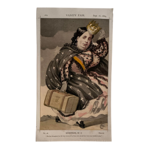 Antiquarian Print - Isabella II of Spain - 1869