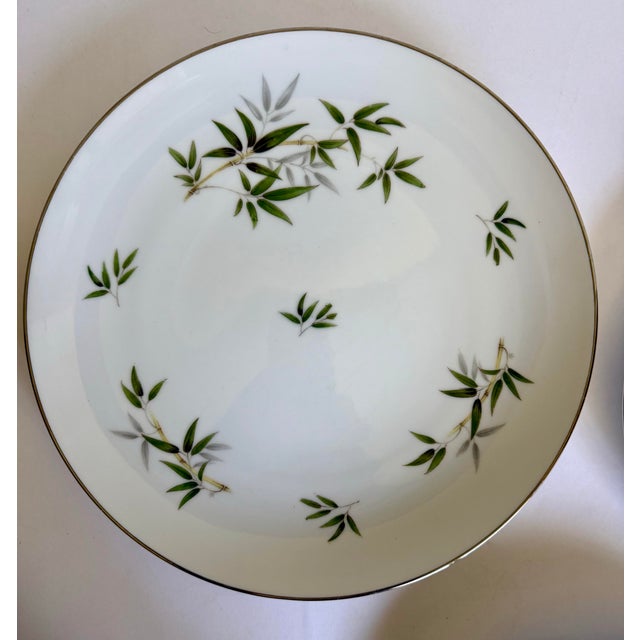 1960s 1960s Wentworth China “Bamboo” Japanese Porcelain Dinnerware Set With Platinum Trim – 44 Pieces For Sale - Image 5 of 12