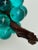 Mid-Century Modern 1950s Vintage Lucite Turquoise Blue Grape Cluster With Wood Stem For Sale - Image 3 of 9