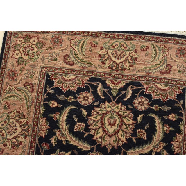 Fine Tabriz Rug 3’1” X 5’2” Blue Wool Traditional Hand-Knotted Carpet For Sale In Philadelphia - Image 6 of 13
