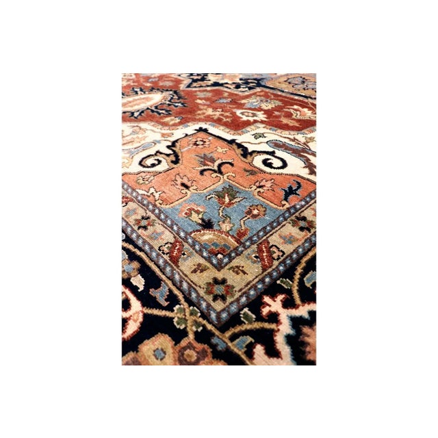Traditional Pasargad Home Serapi Rust Wool Area Rug- 9' 8'' X 13' 8'' For Sale - Image 3 of 6