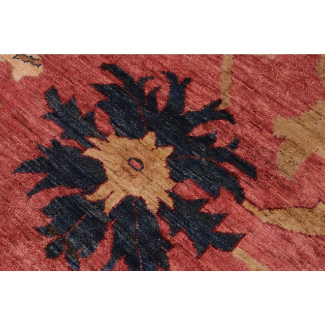 Shabby Chic Ziegler Rust Olive Green Hand-Knotted Wool Rug-11'9'' X 17'7'' For Sale In New York - Image 6 of 8