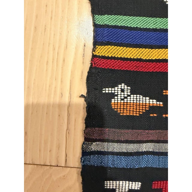 Vintage Oaxaca Zapotec Style Wool Pictorial Wall Hanging Textile 43"x21" For Sale - Image 10 of 10