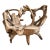 Vintage Organic Freeform Teak Root Bench/Chair For Sale