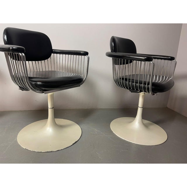 Vintage Swivel Dining Chairs attributed to Rudi Verelst for Novalux, Belgium, 1970s, Set of 4 For Sale - Image 11 of 16