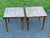 Mid-Century Modern Vintage 1960s Wood Square Stacking Side Tables With Glass Tops, a Pair For Sale - Image 3 of 9