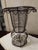 Antique French Pedestal Urn Caged Glass Twisted Wire Vase Late 19th Century For Sale - Image 11 of 11