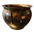 Hollywood Regency Brass Planter With Faux Ribbon For Sale