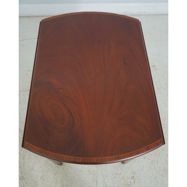 Wood Kittinger - Biggs Inlaid Mahogany Drop Leaf Pembroke Table For Sale - Image 7 of 12