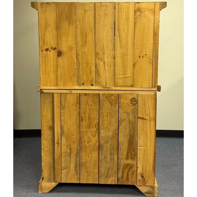 Rustic Scrubbed Pine Farmhouse Chest of Drawers For Sale - Image 12 of 12