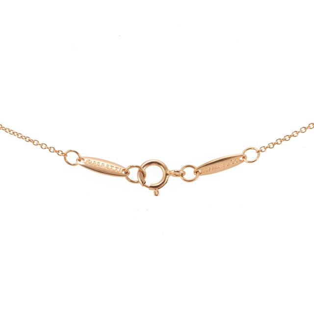 Tiffany and Co. Ladies Tiffany & Co. Elsa Peretti 18k Rose Gold Cable Chain Necklace For Sale - Image 4 of 7