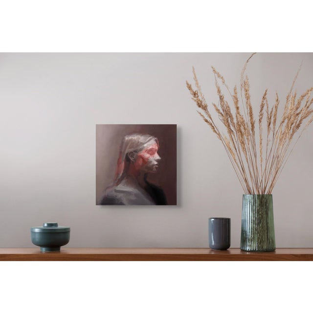 Early 21st Century Lucid by Josh Sorrell | Oil on Panel Portrait of a Woman's Profile For Sale - Image 5 of 5