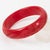 Art Deco Bakelite Carved Bracelet Bangle Magenta Red Marble For Sale - Image 3 of 8