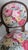 Vintage Louis XVI Style French Arm Chair Restyled/Restored- Vintage Cabbage Roses Floral Batkcloth Upholstery Fabric For Sale - Image 11 of 12