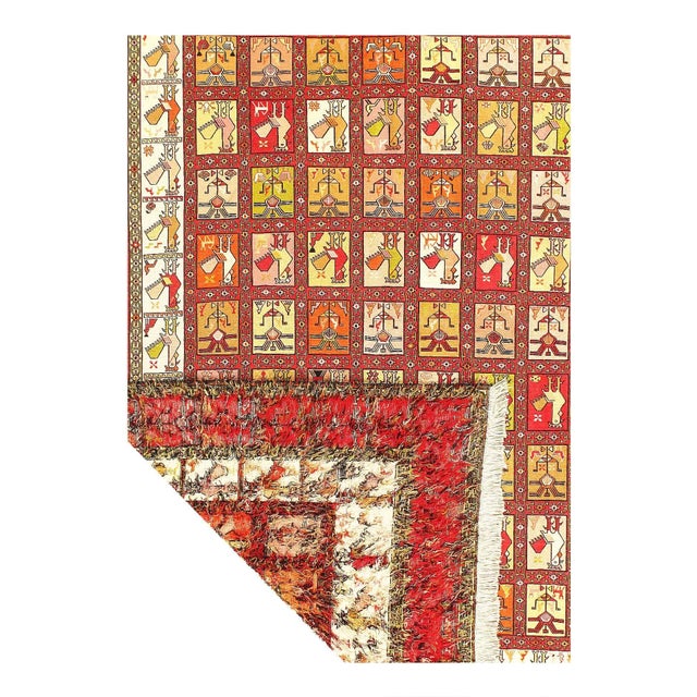 2020s Rust Persian Sumak Silk For Sale - Image 4 of 6