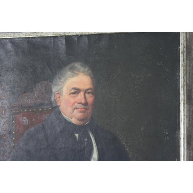 French Artist, Portrait of Bordeaux Gentleman, 1890s-1910s, Oil on Canvas For Sale - Image 6 of 8