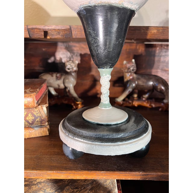 Baroque Curiosity Cabinet "Natural Study" Model With Faux Ostrich Egg & Faux Black Coral For Sale - Image 12 of 12