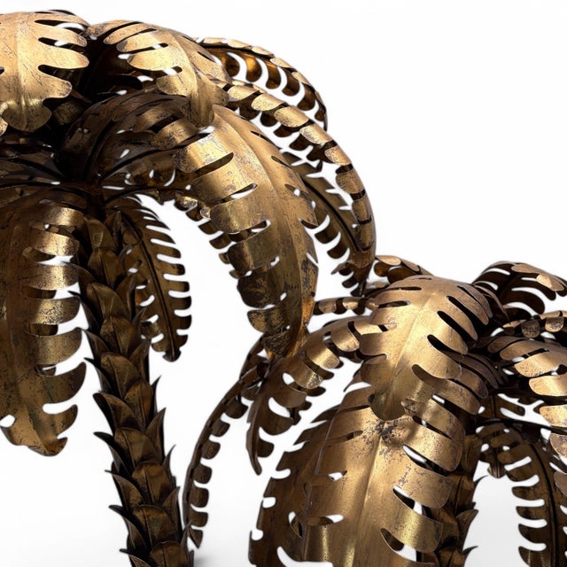 Metal Triple Palm Tree Floor Lamp from Maison Jansen For Sale - Image 7 of 8
