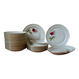 Limoges Porcelain Dinner Service, 1950s, Set of 29 For Sale