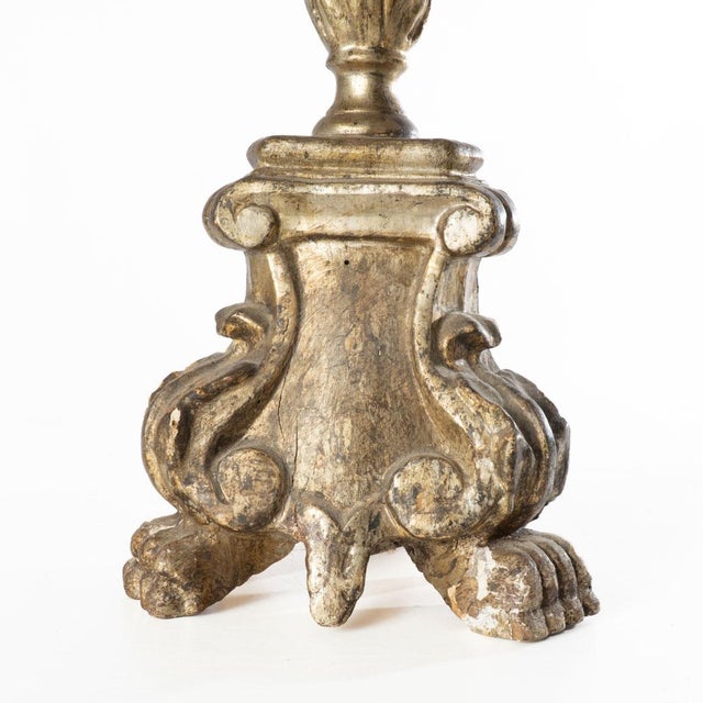 Beautiful Italian Gilt Pricket Candlestick. Considerable detail on this piece.