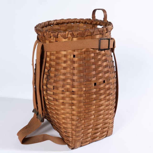 Vintage Adirondack Pack Basket from the 1940's. They were used by fisherman and guides in the Adirondack region.