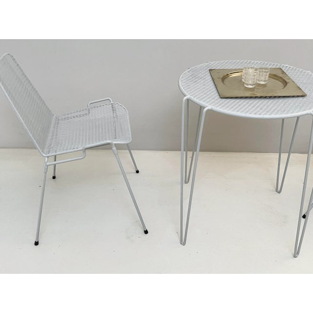 Mid-Century Modern Outdoor Chairs and Table, 1950s, Set of 3 For Sale - Image 3 of 6