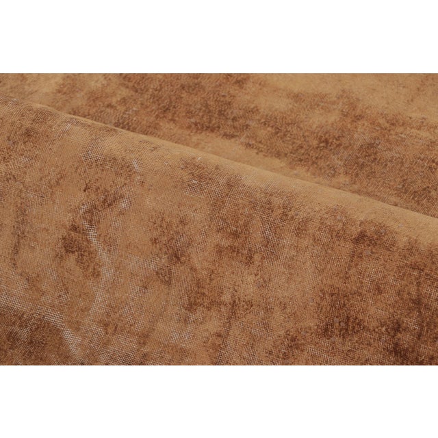 1950s Vintage Distressed Textural Rug in Beige & Brown Tones - Rug & Kilim For Sale - Image 5 of 9