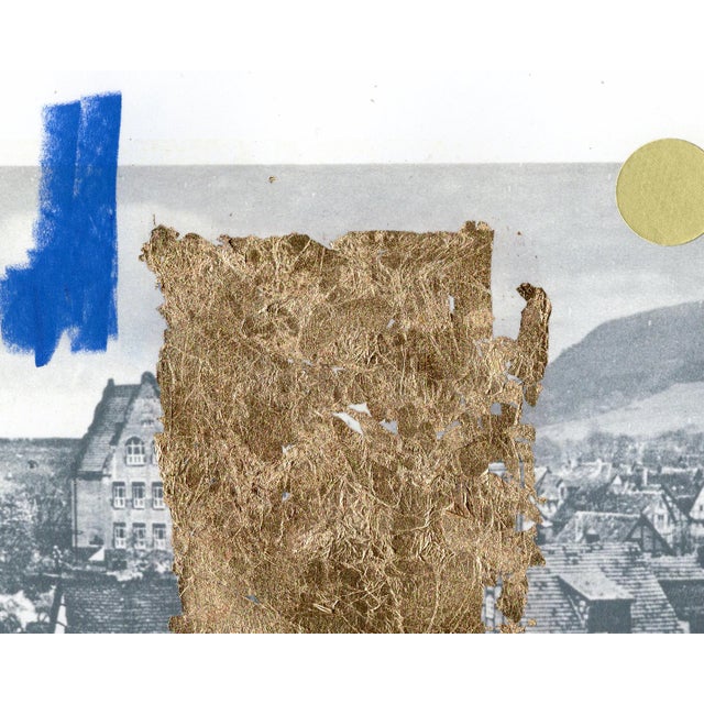 Memory Failure III, 2025 Gold leaf, pastel, and sticker on pigment print 8 × 10 inches