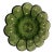 Vintage Avocado Green Glass Egg Plate For Sale