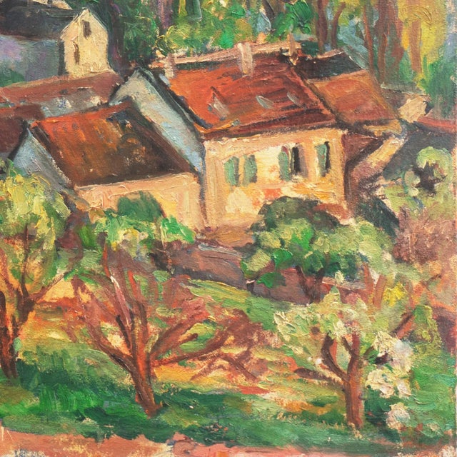 "Hungarian Landscape" by Leonid Unik, Post-Impressionist Oil For Sale - Image 4 of 8