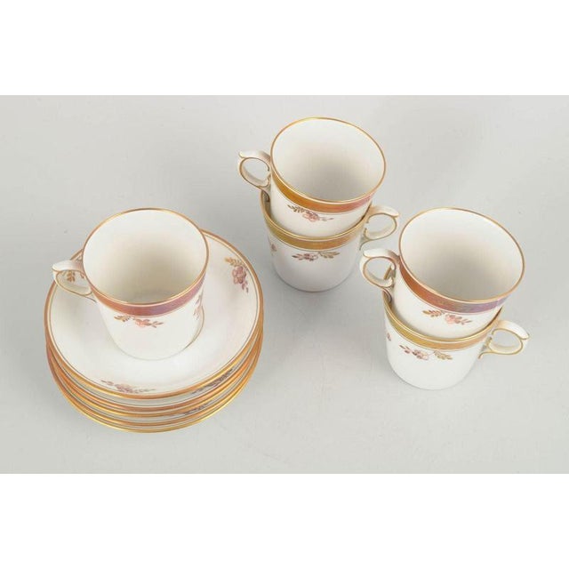 Golden Basket Demitasse Cups and Saucers in Porcelain from Royal Copenhagen, 1964, Set of 10 For Sale - Image 3 of 5