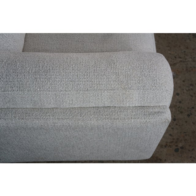 Minimalist Modern Nabu Sofa in Sand Fabric With Geometric Accent Pillows Couch For Sale - Image 12 of 15