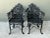 Mid-Century Modern Vintage Cast Aluminum Lyre Back Armchairs - Set of Four For Sale - Image 3 of 12