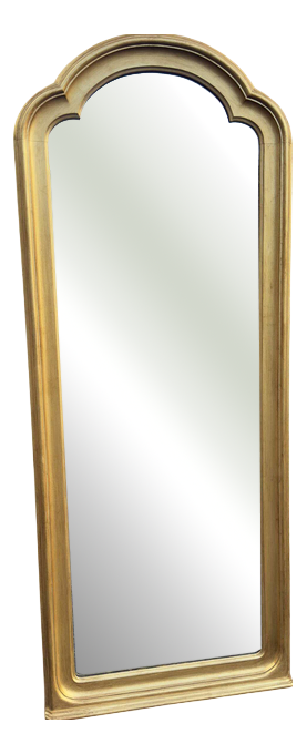 Large Antique English Top Mirror, 1800s