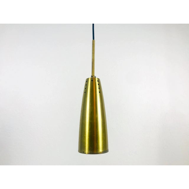 1950s Mid-Century Modern Brass Pendant Lamps, Germany - Set of 3 For Sale - Image 10 of 13