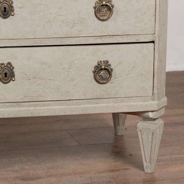 Pair of 19th Century Swedish Gray Painted Chests of Drawers For Sale - Image 15 of 18