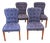 C. 1920 Georgian Style Set of Four Upholstered Side Chairs For Sale