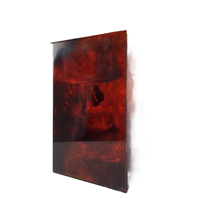 Italian Tortoise Acrylic Glass Vase, 1970s For Sale