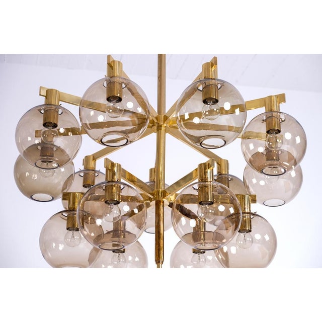 Gold Brass Chandelier Model 348/15 from Hans-Agne Jakobsson, 1960s For Sale - Image 8 of 14