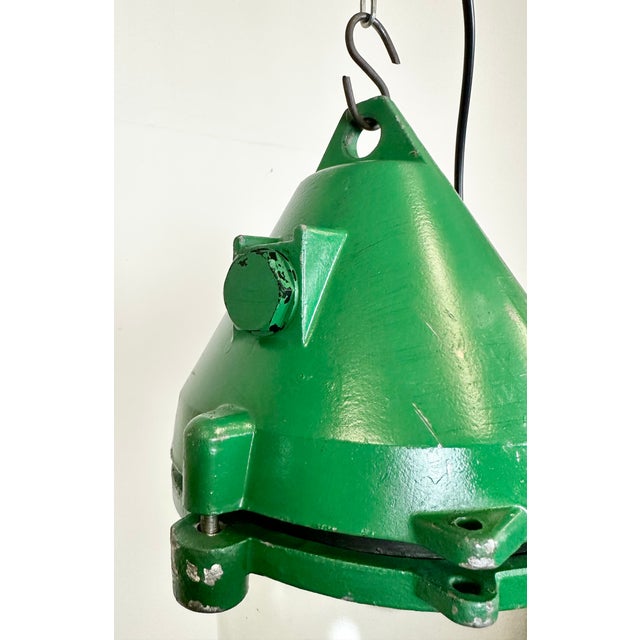 Industrial Green Explosion Proof Lamp in Cast Aluminium from Elektrosvit, 1970s For Sale - Image 13 of 18